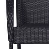 vidaXL Set Mobili da Pranzo Giardino 7 pz in Polyrattan Nero