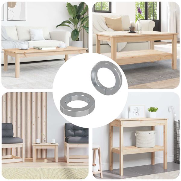 vidaXL Dado a Molla 2 pcs Bianco 13 x 1 mm Ferro