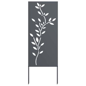 vidaXL Schermo per privacy in giardino Floreale Antracite 50 x 140 cm