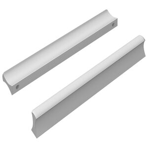 vidaXL Manico Tinta unita 2 pz Argento 105.7 x 7.4 x 15.5 mm Alluminio