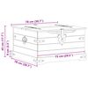 vidaXL storage box Bianco 78 x 78 x 45 cm Pino massello