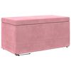 vidaXL Pouf Rosa 81 x 41 x 40 cm Velluto e Legno Ingegnerizzato