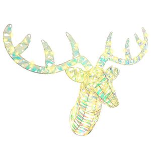 vidaXL Slitta trainata da renna Bianco caldo 68 x 36,5 x 62,5 cm PET