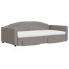 vidaXL Divano Letto Estraibile con Cassetti Tortora 100x200 cm Tessuto