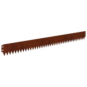 vidaXL Bordura per prato con bordo ripiegato 10 pz 103x10 cm Acciaio