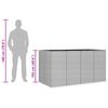 vidaXL Contenitore da Giardino in Rattan PE 194x100x103 cm Nero