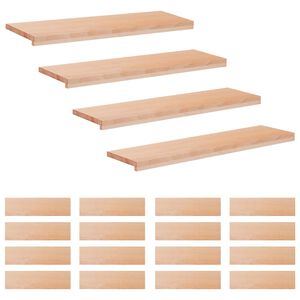 vidaXL Tappeti per scale 20 pz 90 x 30 x 2 cm Naturale