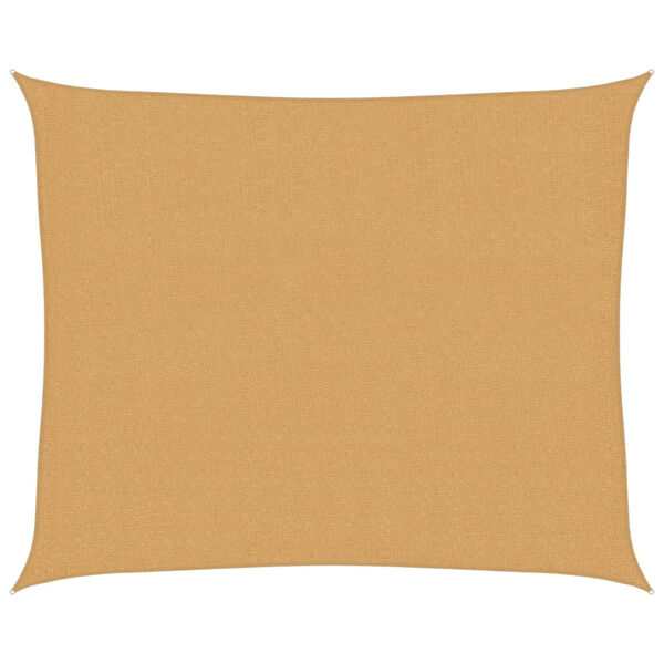 vidaXL Vela Parasole 160 g/m&sup2; Rettangolare Sabbia 2,5x3 m in HDPE