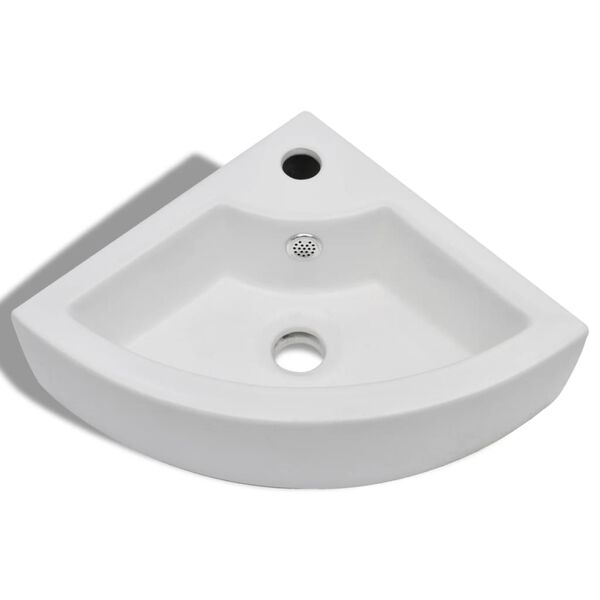 vidaXL Lavandino con Troppopieno 45x32x12,5 cm Bianco