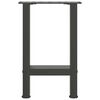 vidaXL Gambe per Tavolino da Caff&egrave; Antracite 2 pz 38x(42-43) cm Acciaio