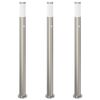 vidaXL Lampioni a paletto con sensore 3 pz 110 cm Acciaio Inox IP44
