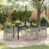 vidaXL Set da Pranzo per Giardino 5 pcs Grigio chiaro polyrattan