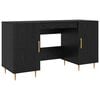 vidaXL Scrivania Rovere nero Legno ingegnerizzato 140 x 50 x 75 cm