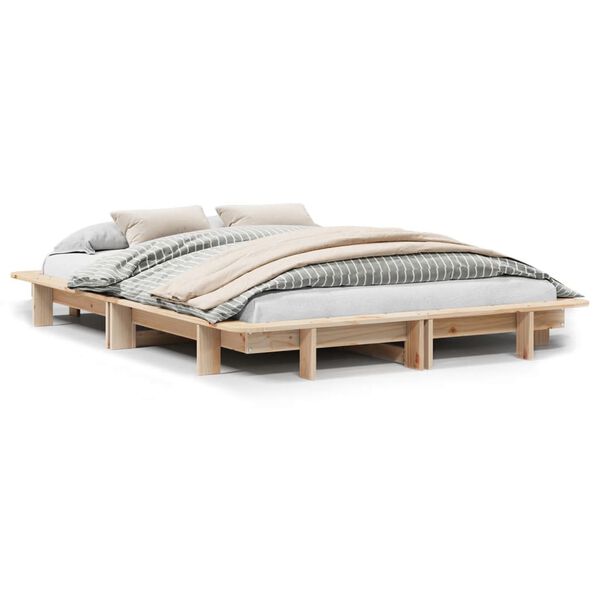 vidaXL Letto senza Materasso 140x200 cm in Legno Massello di Pino