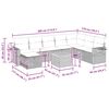 vidaXL Set Divani da Giardino 9 pz con Cuscini Nero in Polyrattan