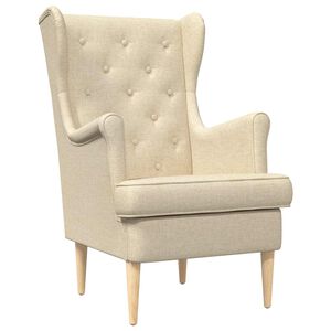 vidaXL Poltrona Crema Tessuto