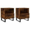 vidaXL Comodini 2 pz Rovere Fumo 40x35x47,5 cm in Legno Multistrato
