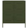 vidaXL Credenza Verde Oliva 68x39x79 cm in Acciaio