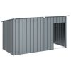 vidaXL Casetta Cani con Tetto Antracite 196x91x110 cm Acciaio Zincato