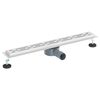 vidaXL Scarico doccia design a linea con sifone a 360&deg; Argento 70 cm
