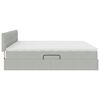 vidaXL Letto con Contenitore Grigio chiaro 200 x 200 cm Velluto