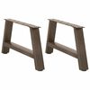 vidaXL Gambe per Tavolino da Caff&egrave; a Forma di A 2 pz 70x(30-31) cm Acciaio