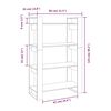 vidaXL Libreria/Divisorio Bianco 80x35x125 cm Legno Massello di Pino