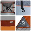 vidaXL Tenda da Campeggio con Portico 4 Persone Arancione Impermeabile