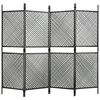 vidaXL Pannello di Recinzione in Polyrattan 2,4x2 m Antracite