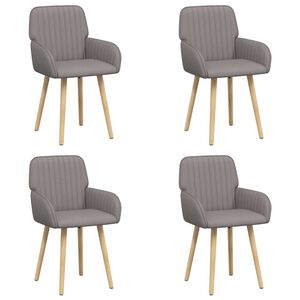 vidaXL Sedie da pranzo 4 pz Tessuto Tortora 56,5 x 50 x 87,5 cm
