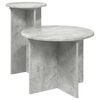 vidaXL Set tavolini 2 pcs Grigio Cemento Legno ingegnerizzato