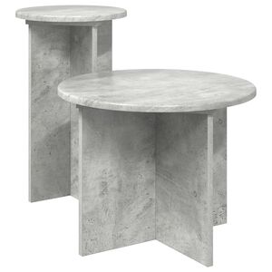 vidaXL Set tavolini 2 pcs Grigio Cemento Legno ingegnerizzato