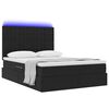 vidaXL Letto con contenitore e LED con led Nero 140 x 200 cm Velluto