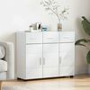 vidaXL Credenza FLORIN Bianco 88,5 x 30,5 x 73 cm Legno multistrato