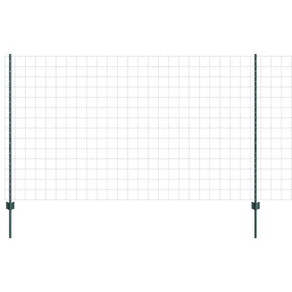 vidaXL Recinzione con Posto Verde 1,4 x 10 m Acciaio e PVC