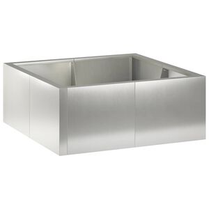 vidaXL Muro di contenimento 4 pz 100 x 100 x 30 cm Acciaio Inox