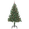 vidaXL Albero di Natale con 300 LED con supporto Verde 210 cm PVC