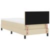 vidaXL Letto a molle con materasso con led Crema 90 x 200 cm Tessuto