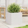 vidaXL Fioriera da Giardino Bianca 50x50x45,5cm Legno Massello di Pino