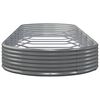 vidaXL Letto Giardino Acciaio Zincato 450x140x36cm Grigio