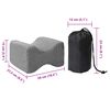 vidaXL Cuscino per il Ginocchio Grigio 26 x 21,5 x 15 cm