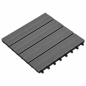 vidaXL Piastrella per Decking 11 pcs Grigio 30 x 30 cm WPC