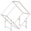 vidaXL Rastrelliera per Legna da Ardere Bianca 50x25x50 cm
