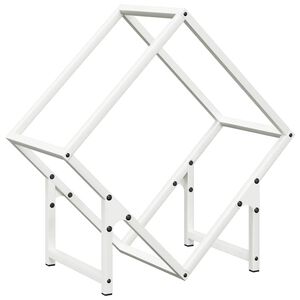 vidaXL Rastrelliera per Legna da Ardere Bianca 50x25x50 cm
