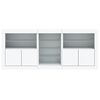 vidaXL Credenza con Luci LED Bianca 162x37x67 cm
