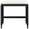 vidaXL Sgabelli da Giardino con Cuscini 4pz Neri 41x41x36cm Polyrattan