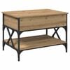 vidaXL Tavolino da salotto Rovere artigianale 70x50x50cm