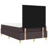 vidaXL Letto a Sorgente LED Marrone Scuro 120 x 200 cm Tessuto