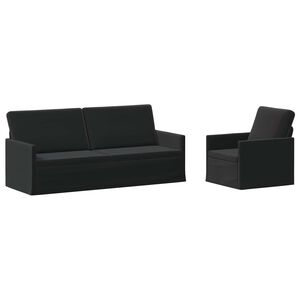 vidaXL Set di divani 2 pcs Nero Velluto (V)