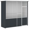 vidaXL Gabbia per Uccelli Antracite 215x78x200 cm in Acciaio Zincato
